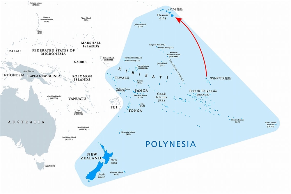 ポリネシア人がハワイへ（約1,500年前）