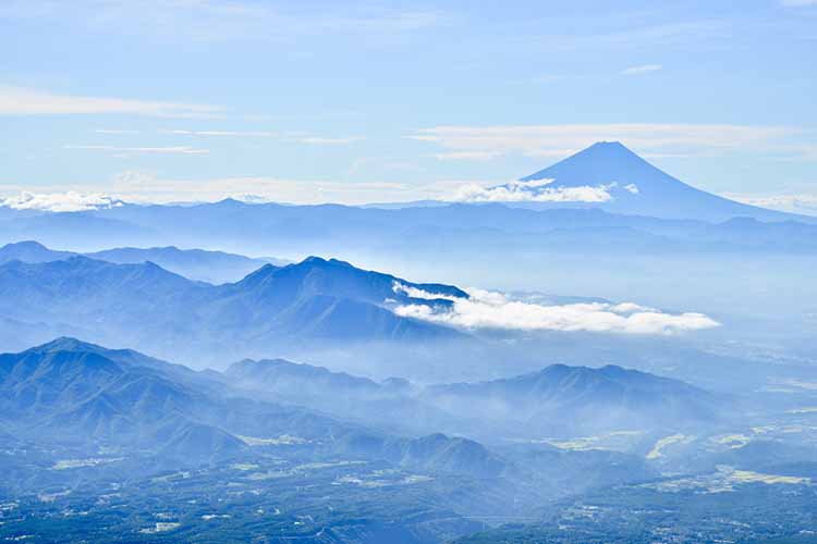 富士山八ヶ岳の背くらべ