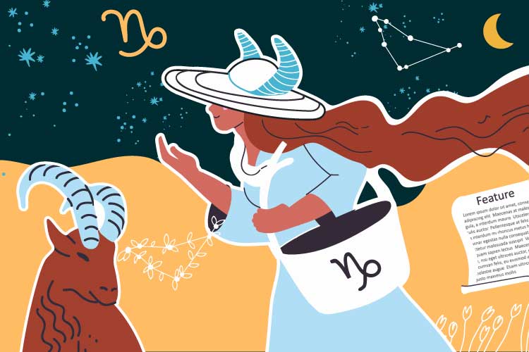 慌てすぎて滑稽な姿になってしまった山羊座（やぎ座）