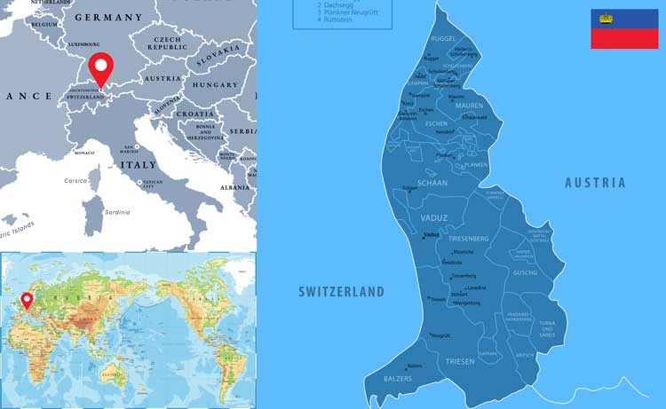 リヒテンシュタイン公国はどこにある？