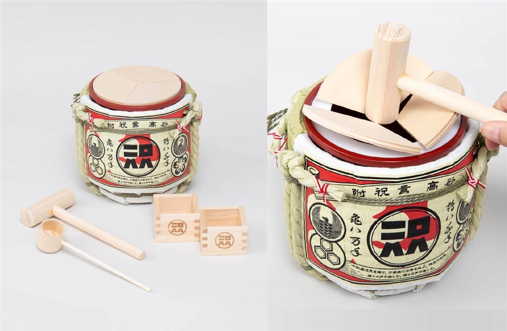 皆が集うお祝いの席に「ミニ鏡開きセット　祝言の謡」