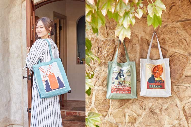 【オーガニックコットン】キャットアートトート 税込み￥3,960