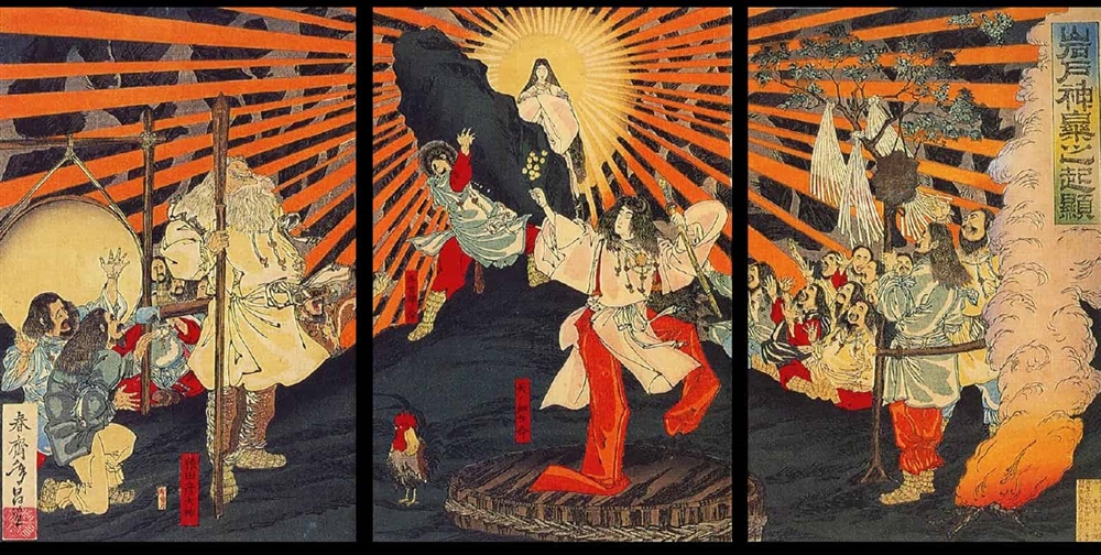 春齋年昌筆「岩戸神樂之起顯」