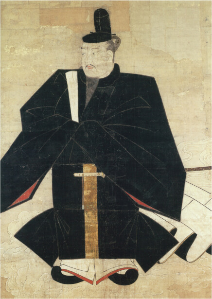 『束帯天神像』15世紀・室町時代　紙に彩色・掛軸　荏柄天神社蔵