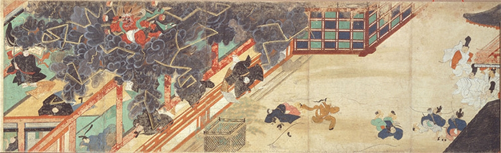 北野天神縁起絵巻 承久本　巻5 時平抜刀