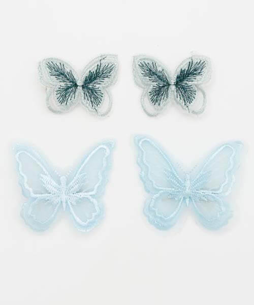 蝶々ヘアクリップ4個セット
