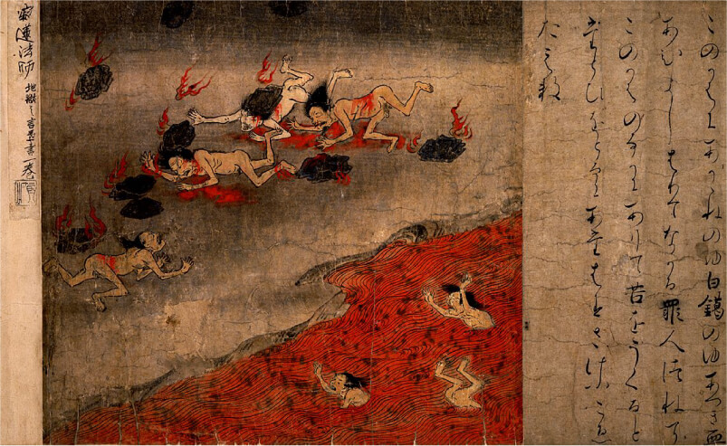 地獄絵図に描かれる八大地獄