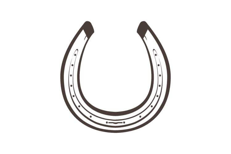 上向きの馬蹄