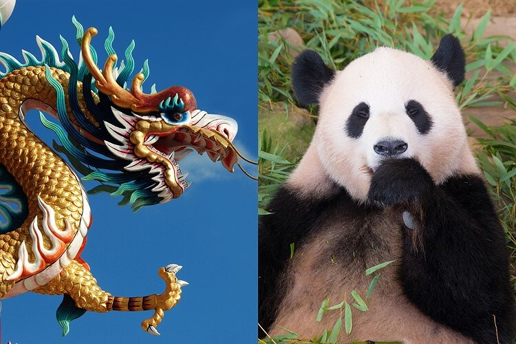 中国｜皇帝の「龍」と人気者「パンダ」
