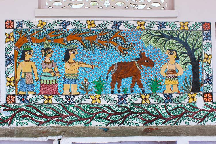 インド・ネパール国境に広がるミティラ地方で生まれ民俗絵画