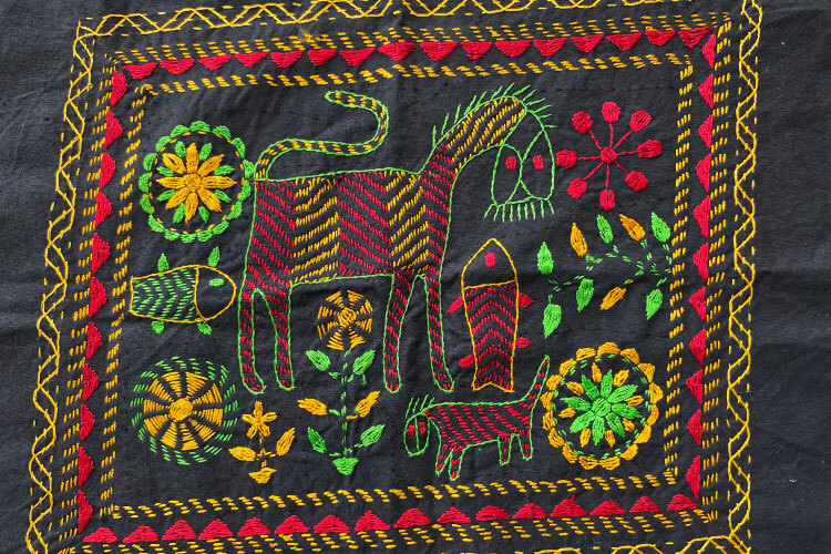 一針に宿る、カンタ刺繍の温もり